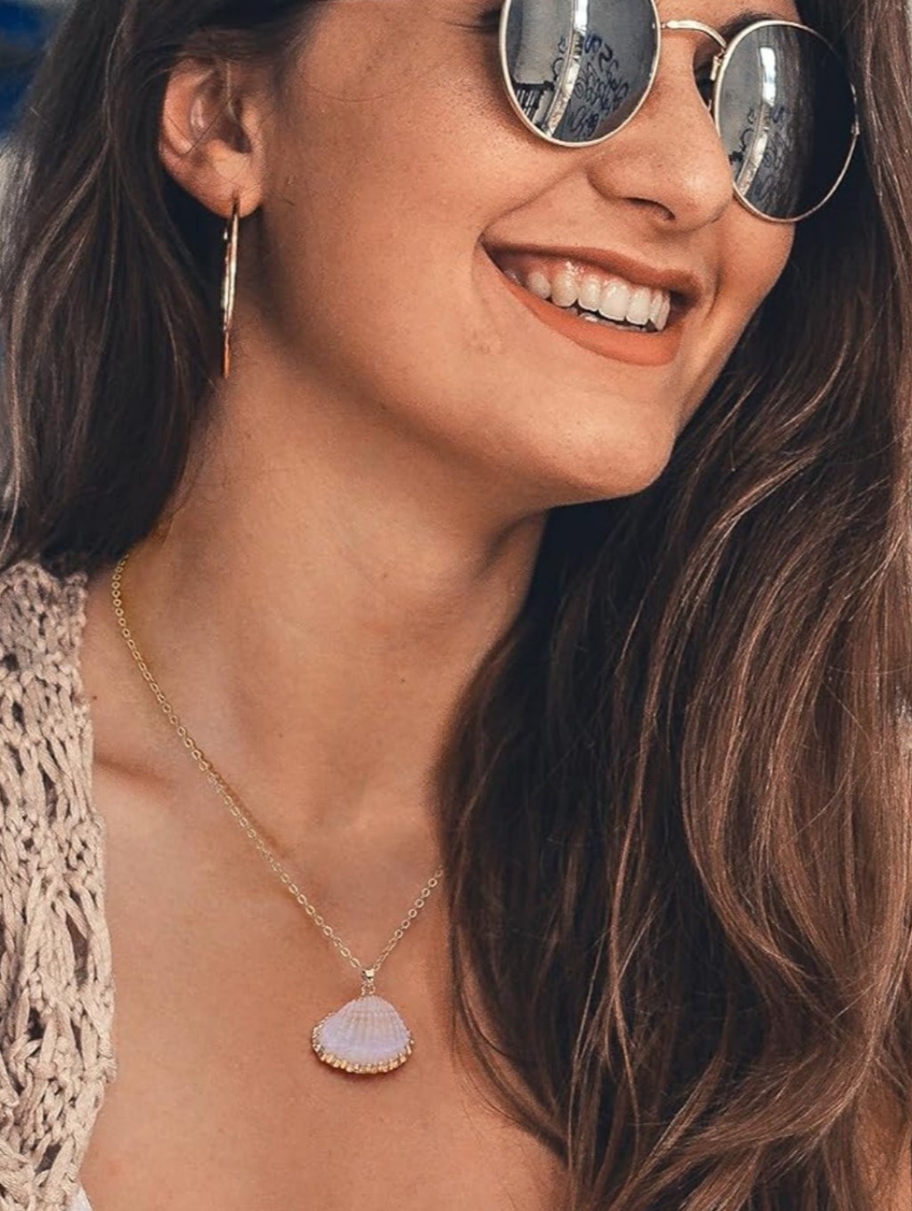 Macys 18 Kt Gold Plated Shell Necklace Macys 18 Kt Gold Plated Shell Necklace